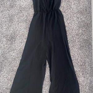 SHEIN Black Romper Jumpsuit with Fitted Waist and Minimalist Design